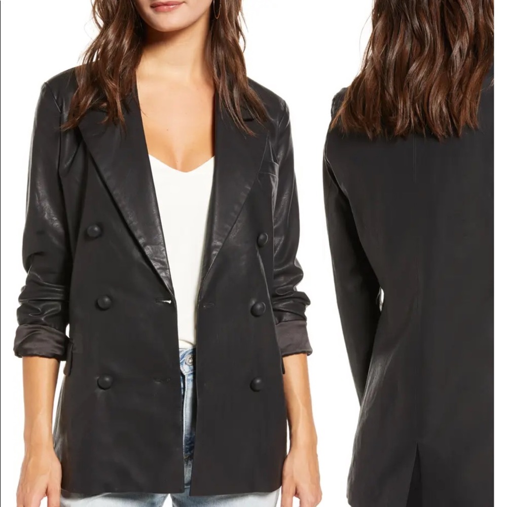 Blank NYC Black Leather Blazer (NWT)